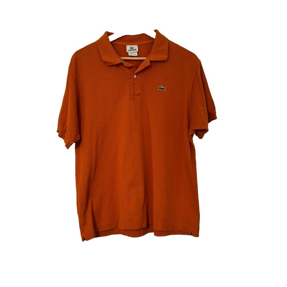Lacoste Other - Men's Lacoste Pique Polo Short Sleeve Orange 100% Cotton Size 6 XL Golf Summer